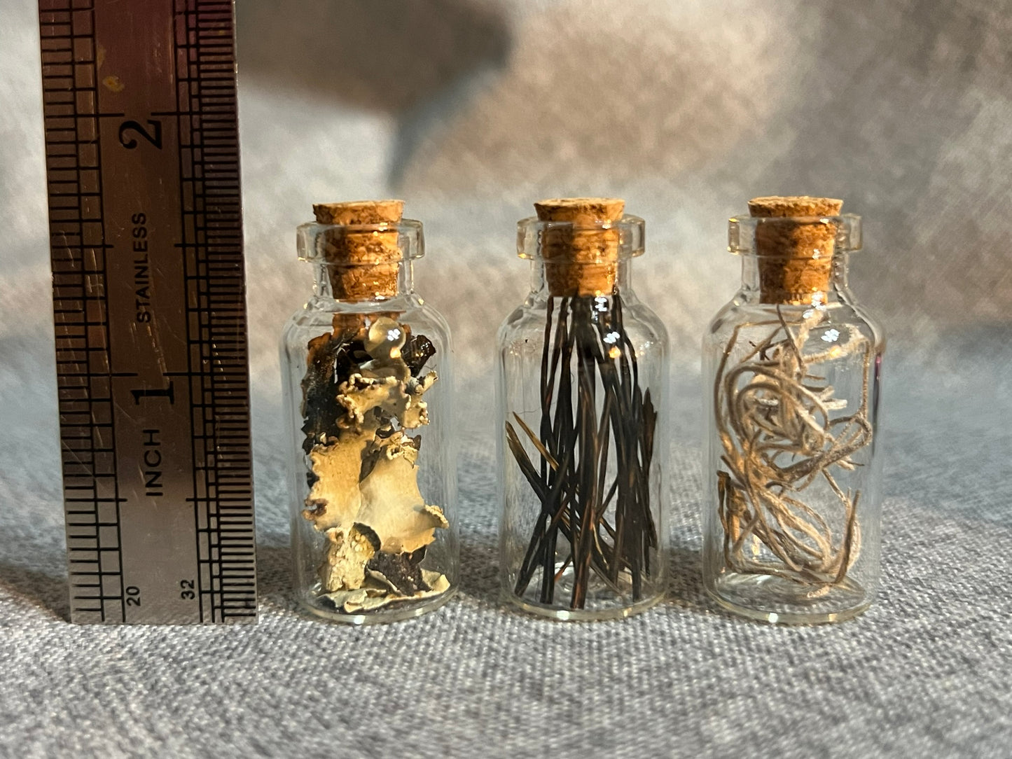 Miniature Apothecary Supplies: Bottles, Spell Books, Garlic