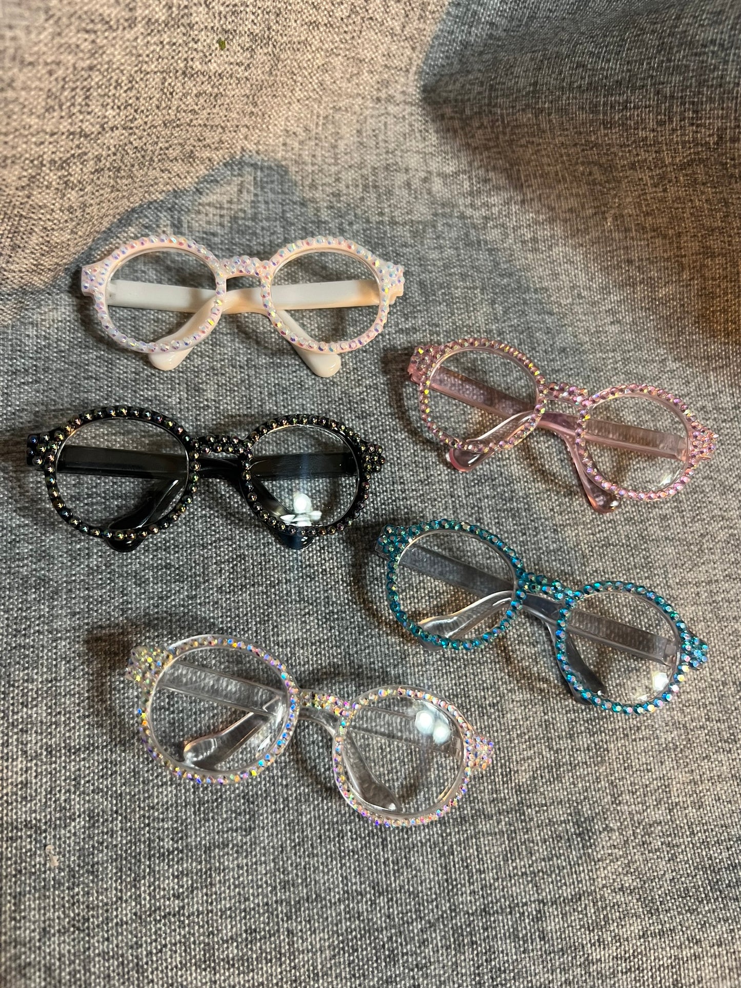 17cm Doll Rhinestone Embellished Glasses
