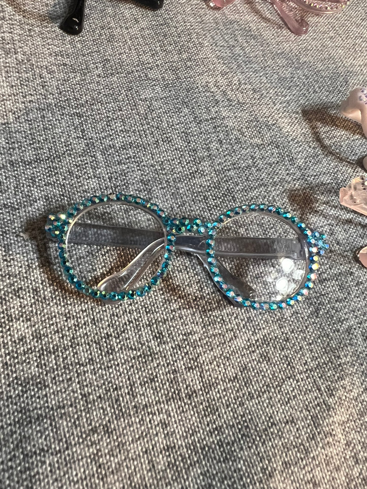 17cm Doll Rhinestone Embellished Glasses