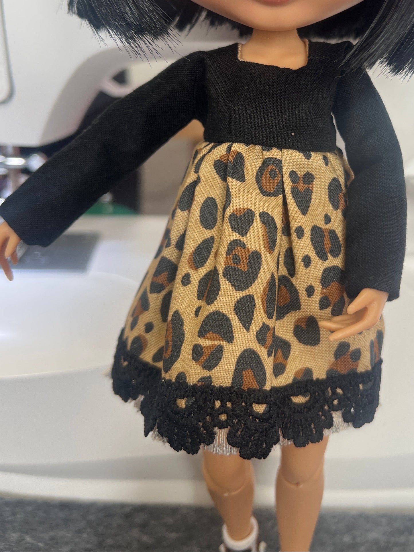 Animal Print Dress - fits BJD 1/6 Scale Fashion Doll
