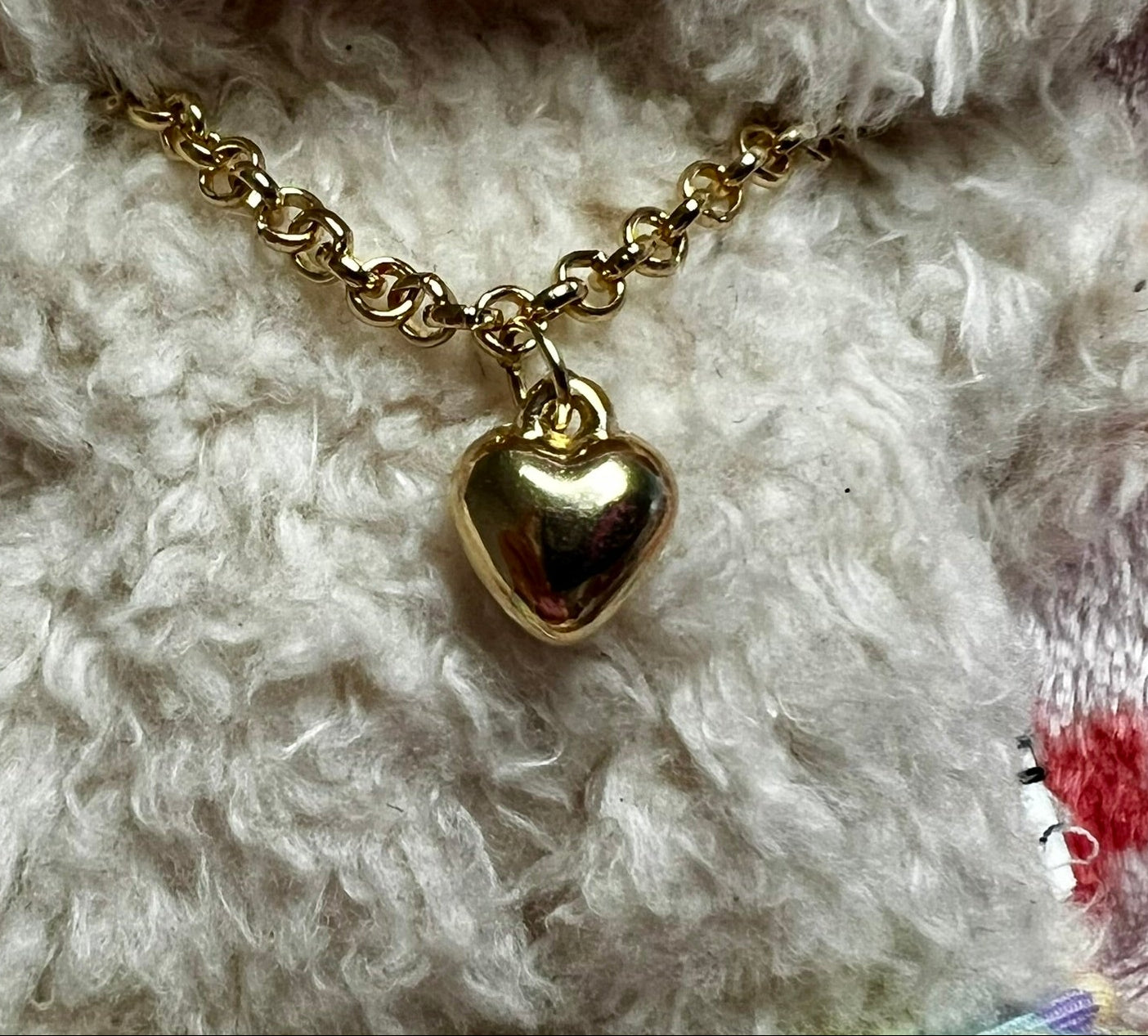 Gold Chain Necklace with Heart or Star Pendant for 17cm Doll