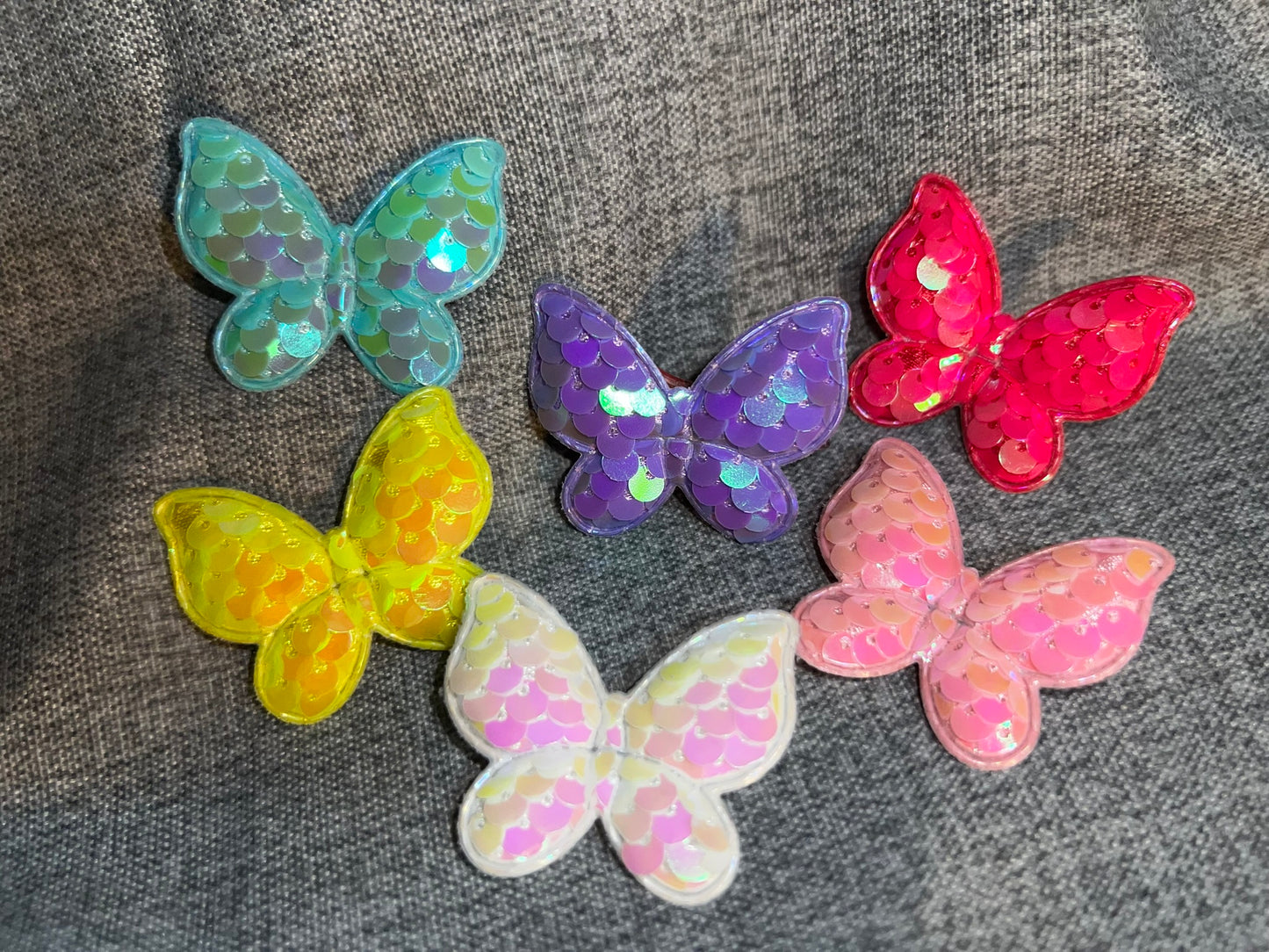 Iridescent Fairy Tulle Dress - Butterfly Applique on Back with Matching Butterfly Bow for 17cm Doll