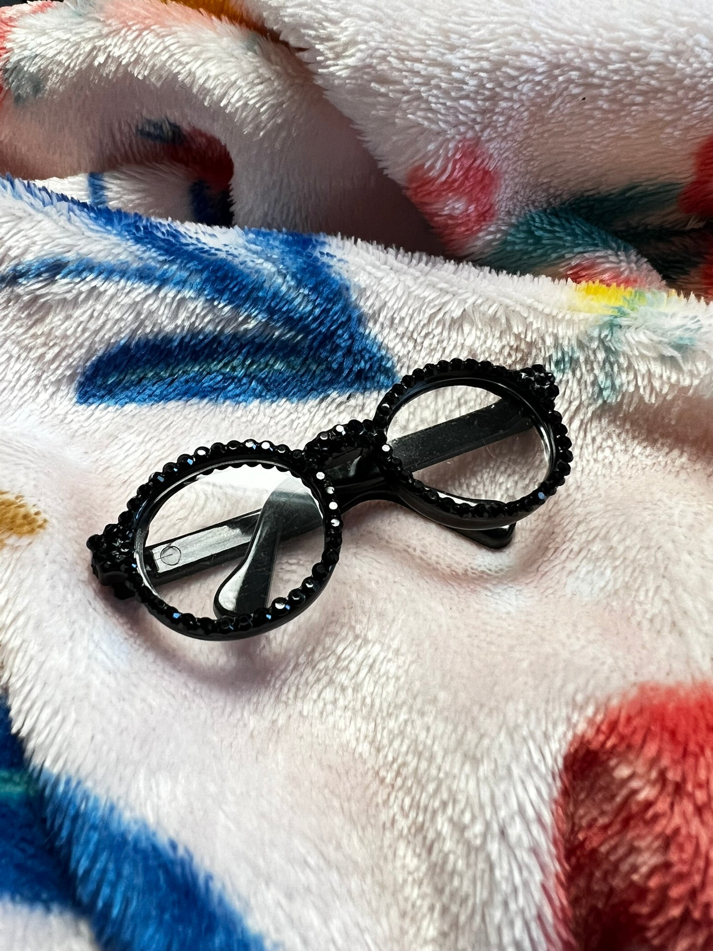 17cm Doll Rhinestone Embellished Glasses