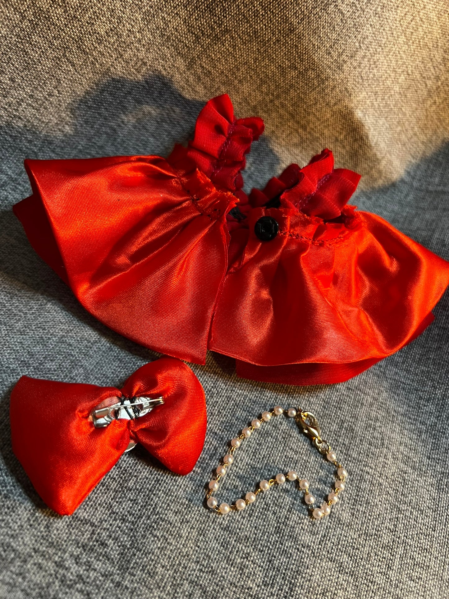 Ruby Heart Princess Set (Dress, Bow & Necklace)