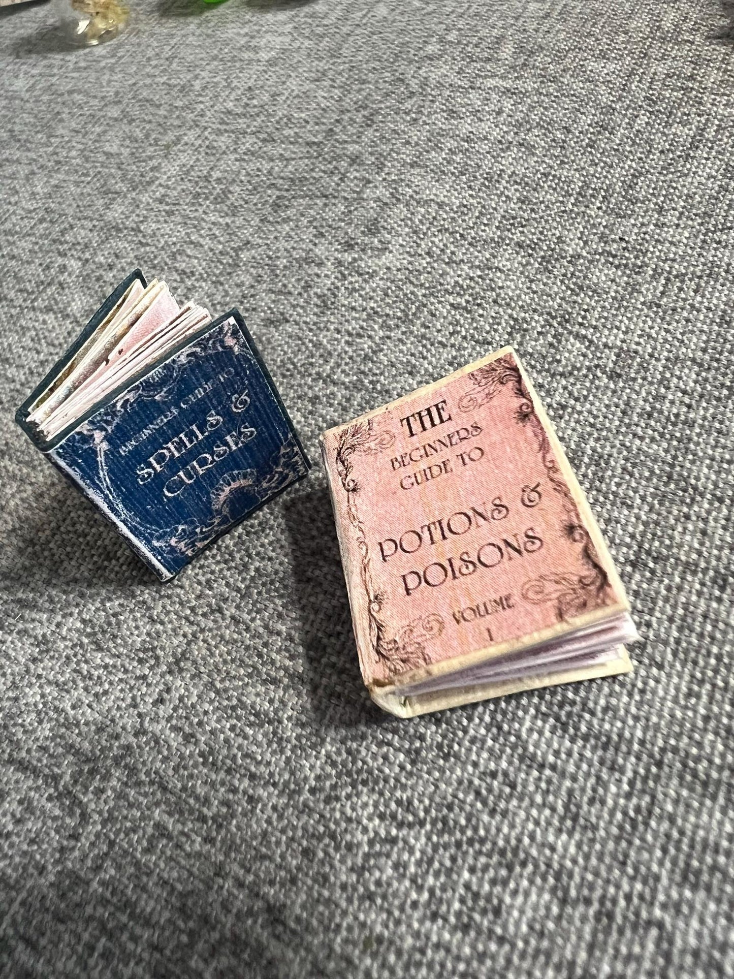 Miniature Apothecary Supplies: Bottles, Spell Books, Garlic