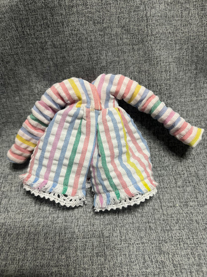 Pastel Rainbow Stripe Dress - fits BJD 1/6 Scale Fashion Doll