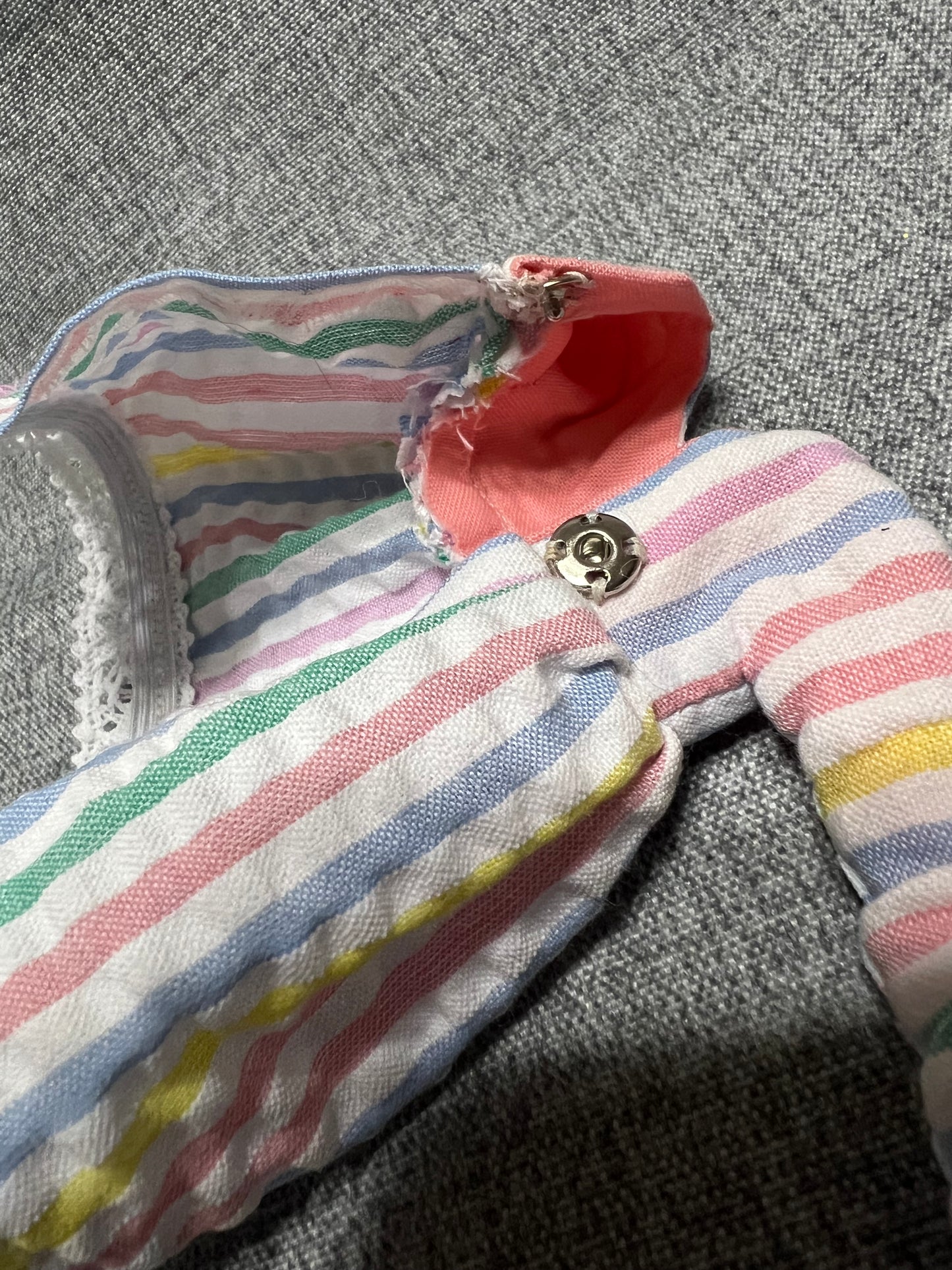 Pastel Rainbow Stripe Dress - fits BJD 1/6 Scale Fashion Doll