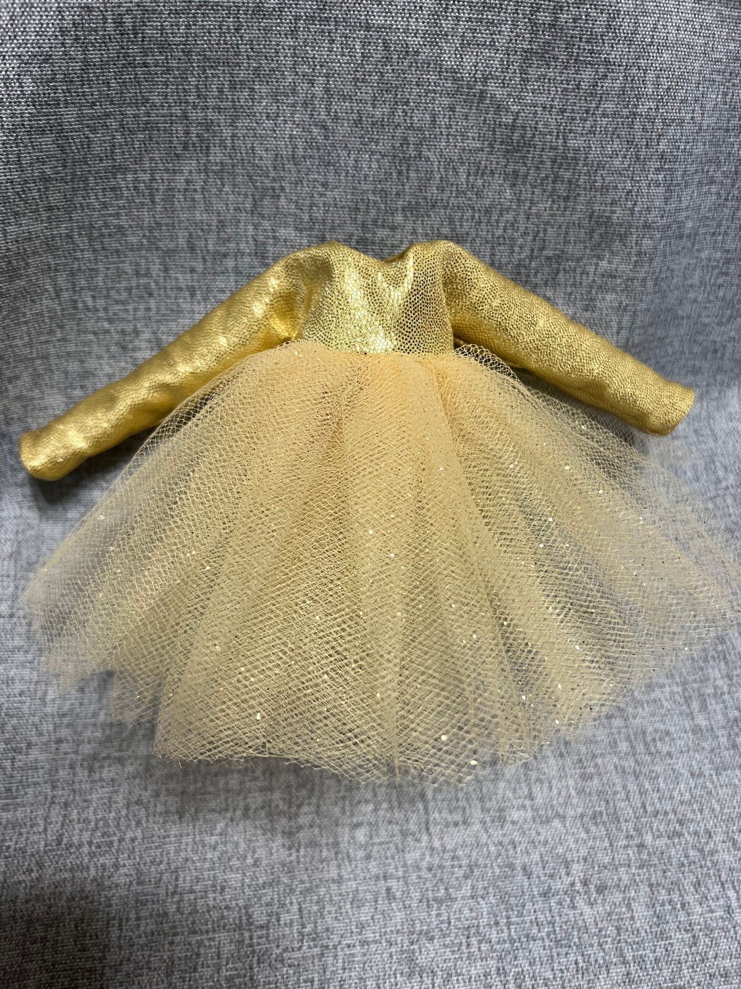 Golden Tulle Party Dress - fits BJD 1/6 Scale Fashion Doll
