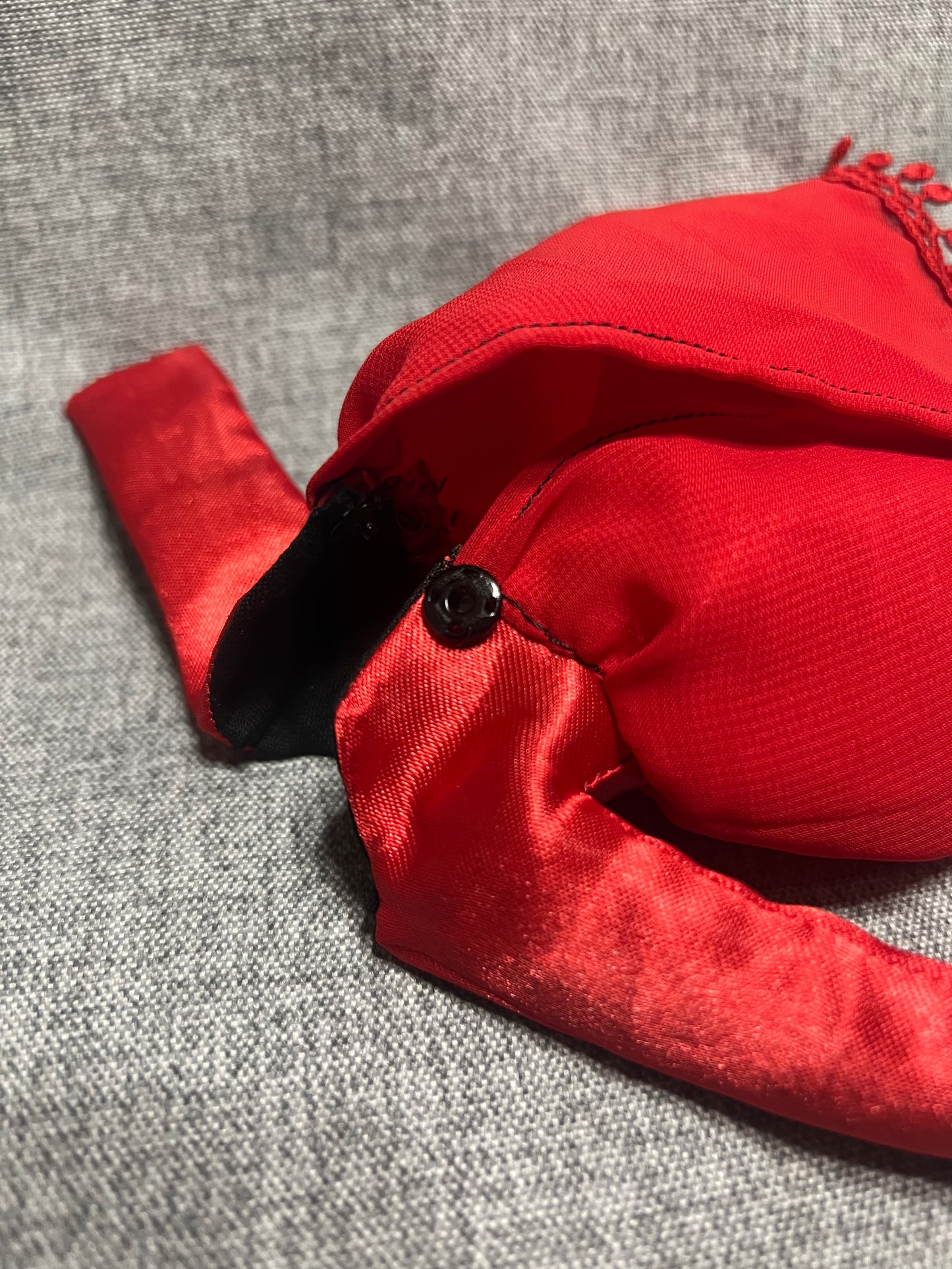 Ruby Red Satin Dress - fits BJD 1/6 Scale Fashion Doll