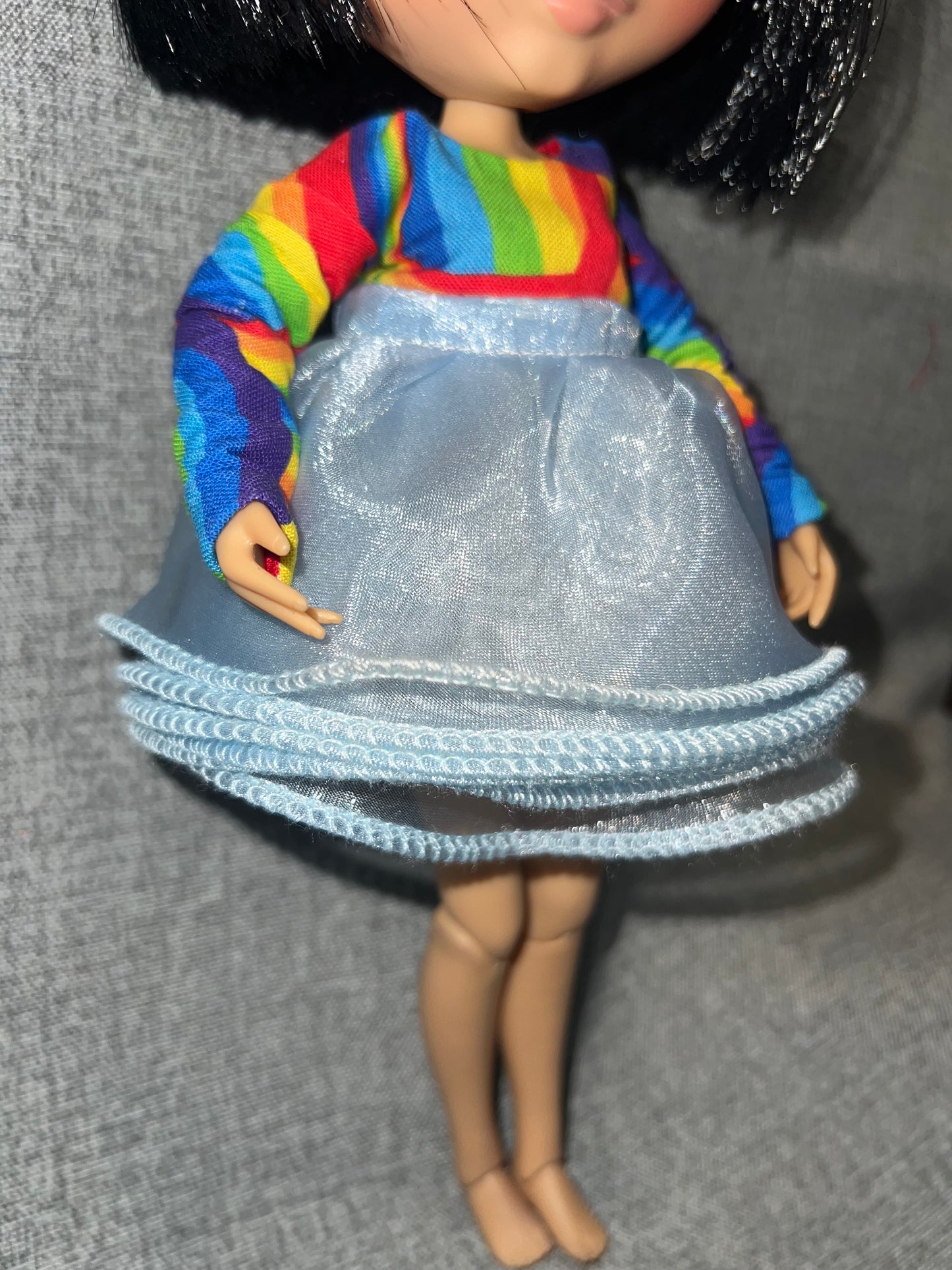 Rainbow Fantasy Dress - fits BJD 1/6 Scale Fashion Doll