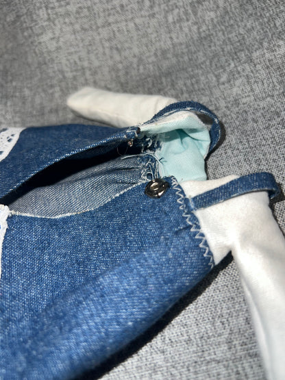 Denim Pinafore Dress Set - fits BJD 1/6 Scale Fashion Doll