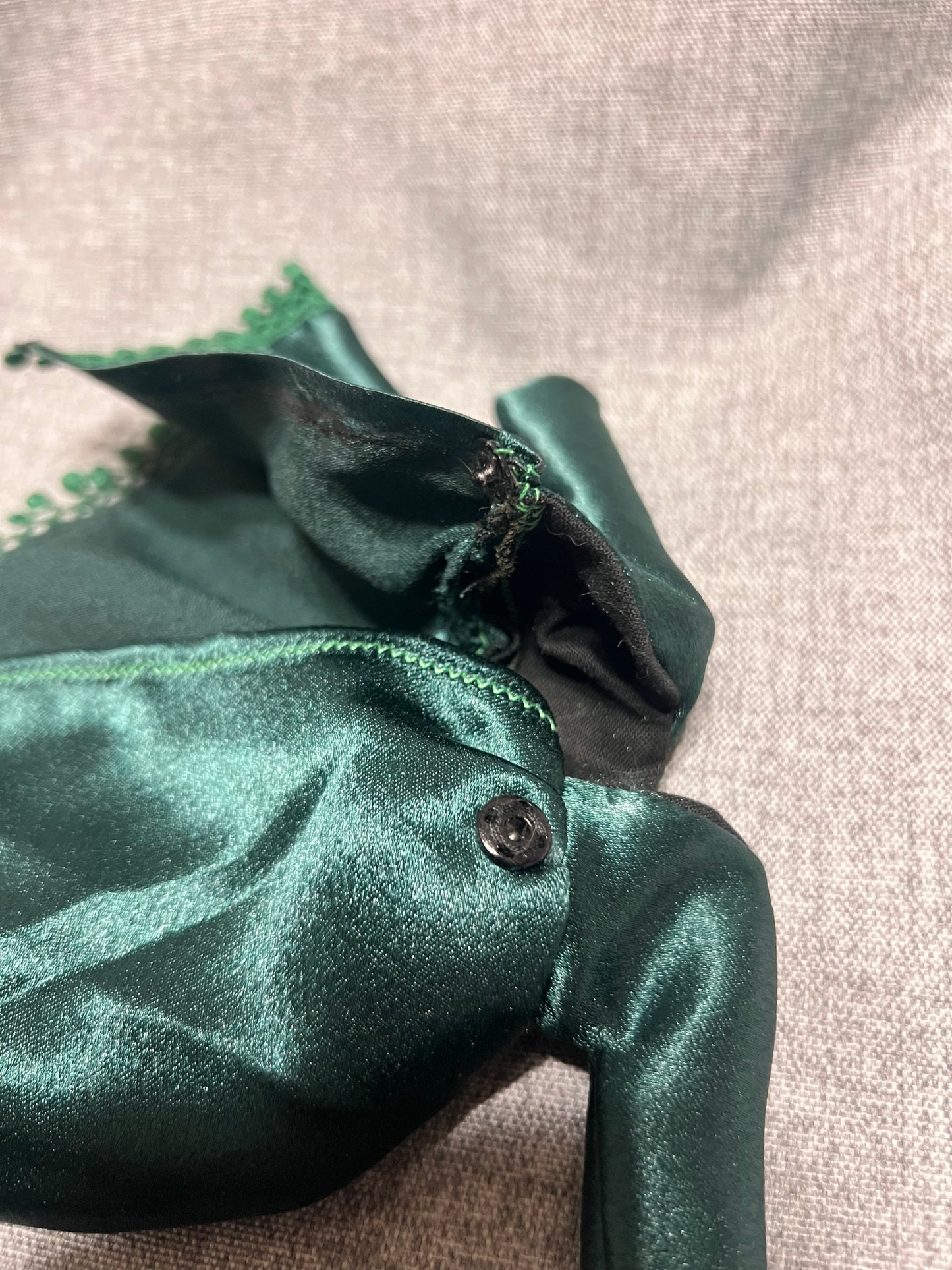 Emerald Satin Dress - fits BJD 1/6 Scale Fashion Doll