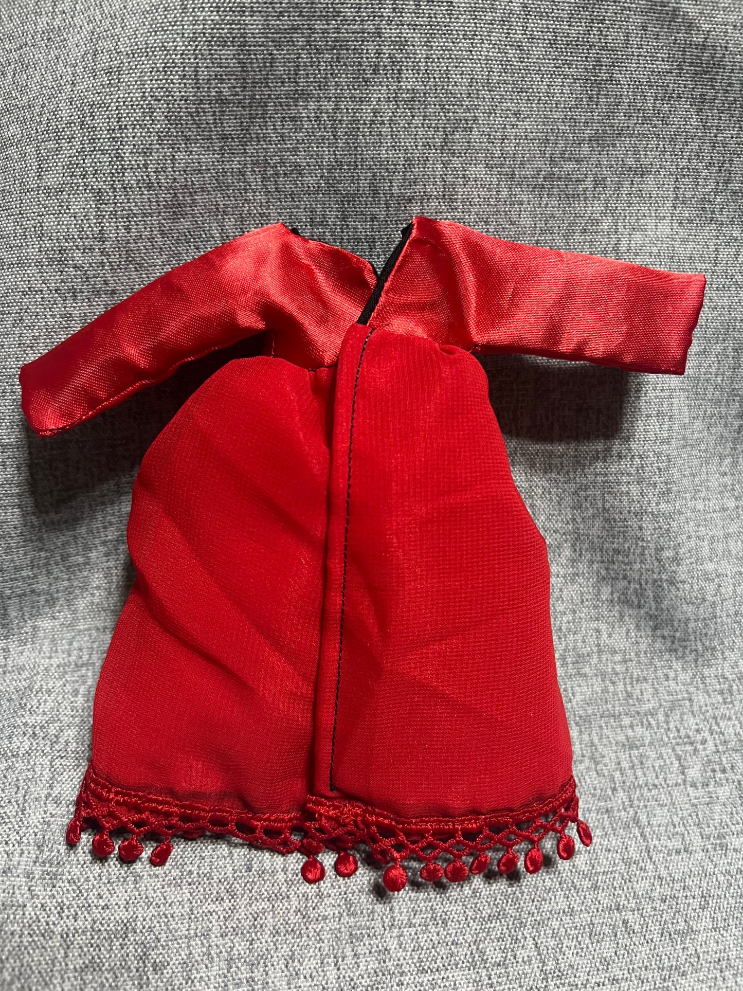 Ruby Red Satin Dress - fits BJD 1/6 Scale Fashion Doll