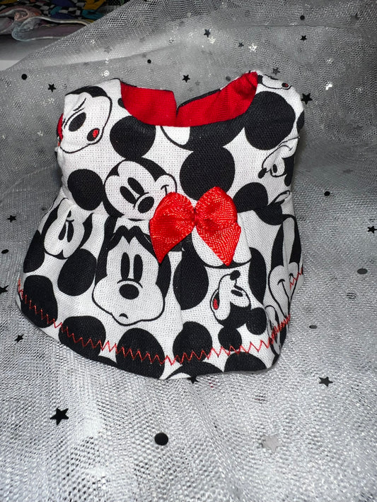 Classic Black and White Cartoon Mouse Dress