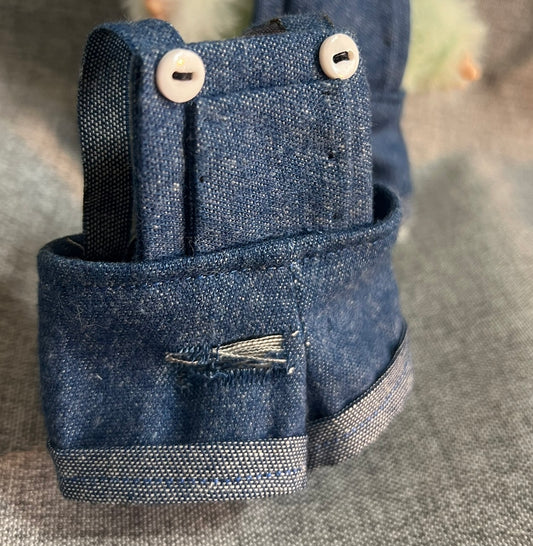 Denim Overalls for 17cm Doll