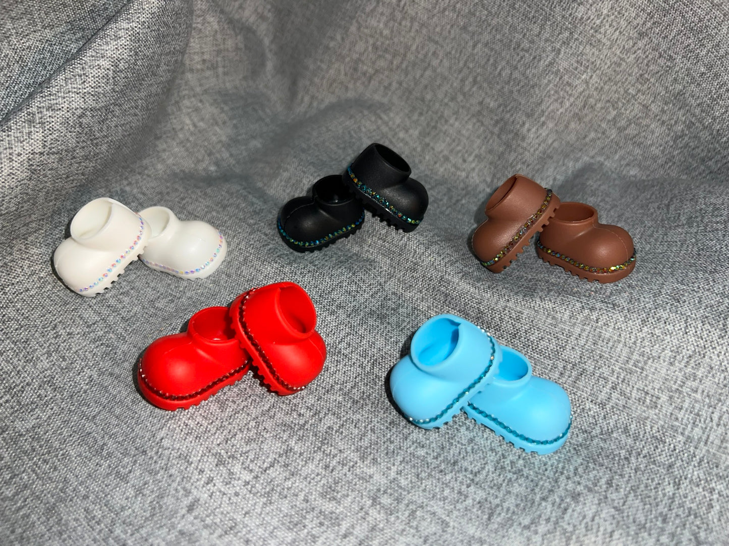 Rhinestone Boots/Shoes for 17cm Doll