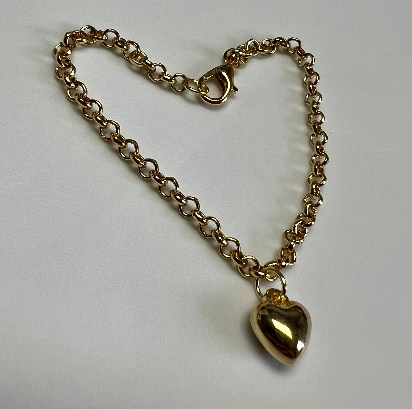 Gold Chain Necklace with Heart or Star Pendant for 17cm Doll