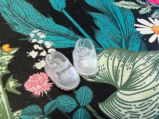 Rhinestone Mary Jane Type Shoes for 10cm Doll