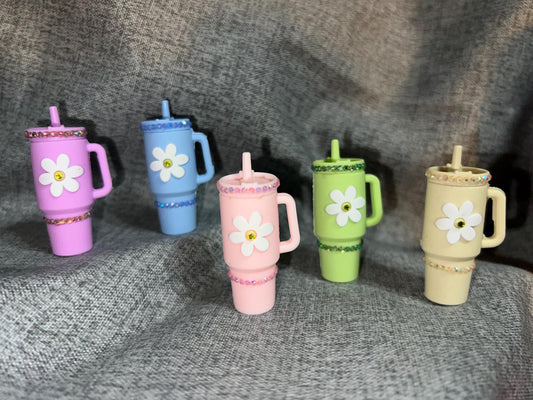 17cm Doll Accessory: Silicone Tumbler Cup with Rhinestones