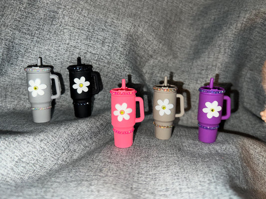 17cm Doll Accessory: Silicone Tumbler Cup with Rhinestones